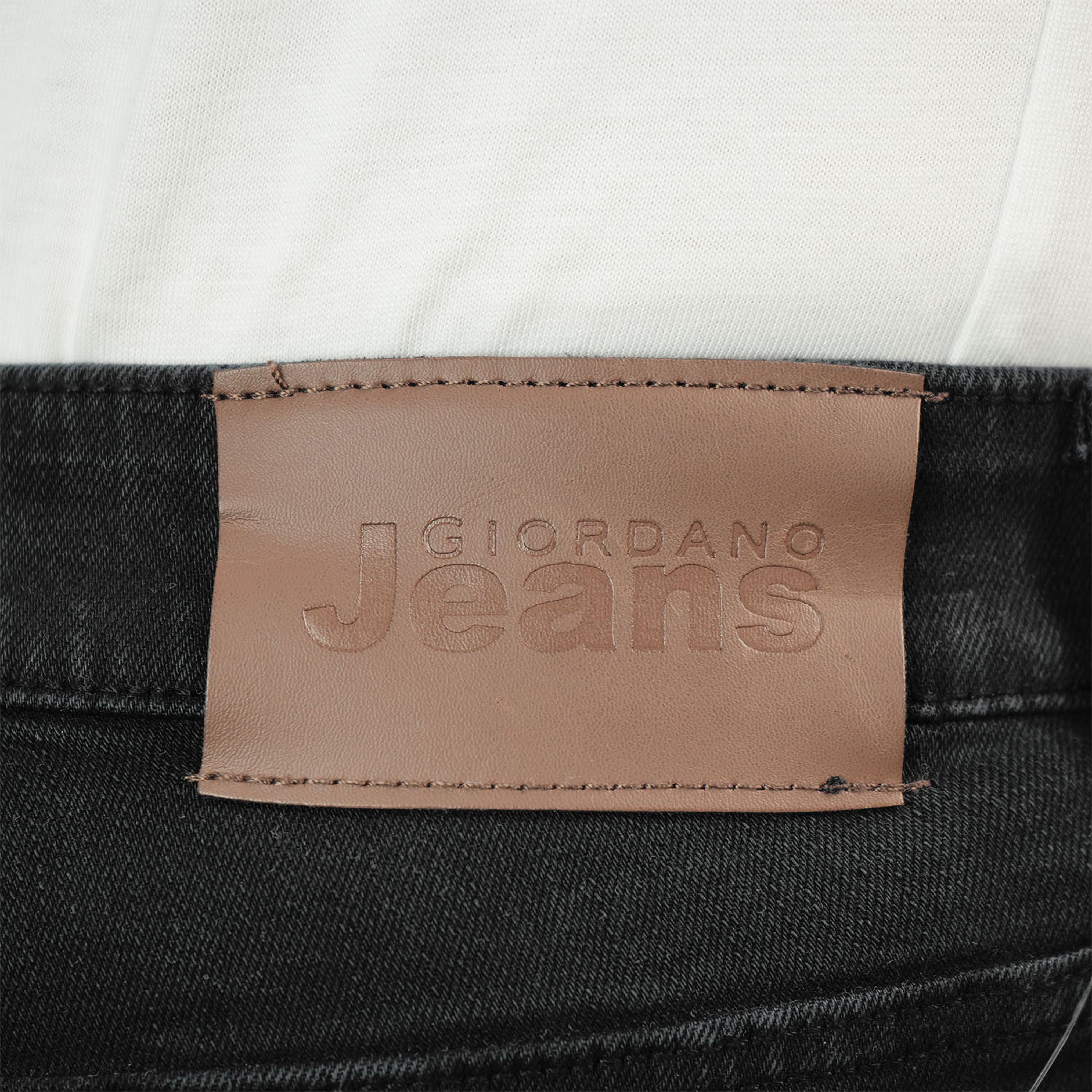 بنطلون جينز ضيق بقصة مدببة من القطن/السباندكس