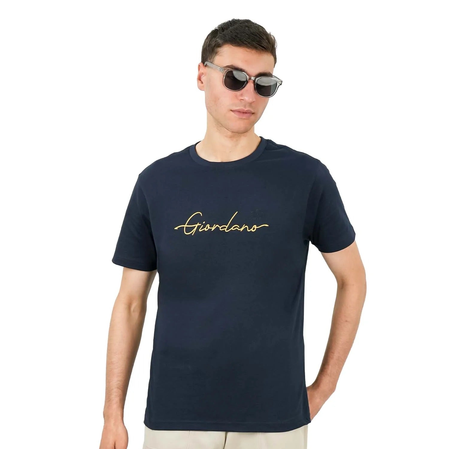 Cotton Jersey Crewneck Short Sleeve Slim Print Tee (Signature Tee)