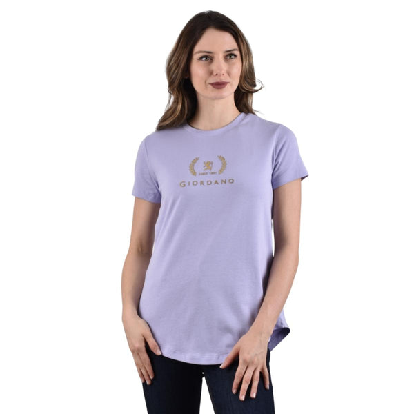 Women Cotton Jersey Crewneck Short Sleeve Regular Print Tees