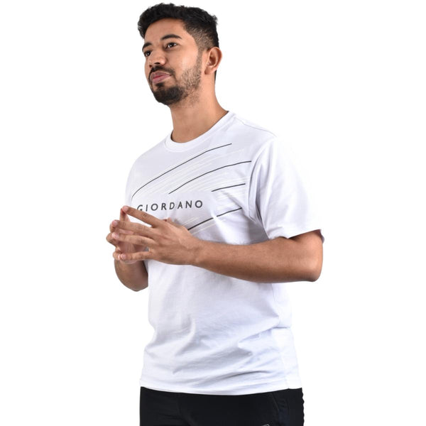 Cotton Jersey Crew Neck Short Sleeve Slim Print Tees  (Signature Tees)