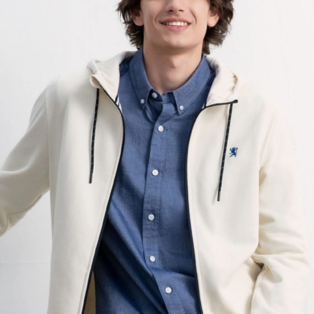 Men's Slim Fit French Terry Knit Hoodie Jacket