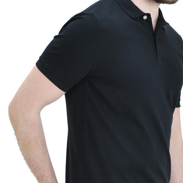 Cotton/Lycra Pique Knitted Collar Short Sleeve Embroidery Solid Polo