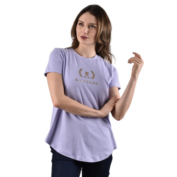 Women Cotton Jersey Crewneck Short Sleeve Regular Print Tees