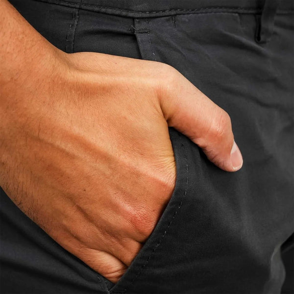 Cotton/Spandex Twill Low Rise Slim Khakis