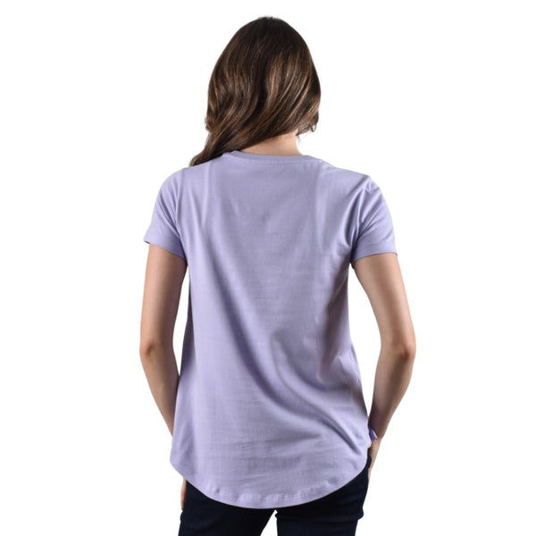 Women Cotton Jersey Crewneck Short Sleeve Regular Print Tees