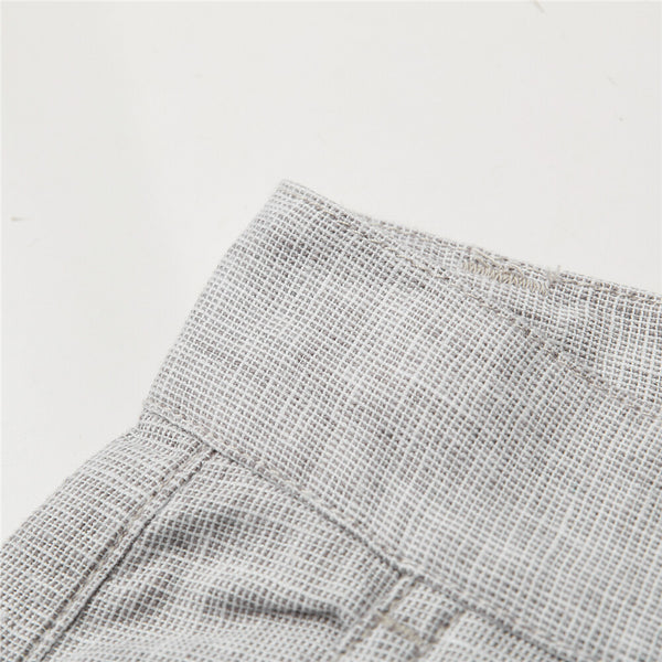 Men's Linen-cotton low rise casual pants