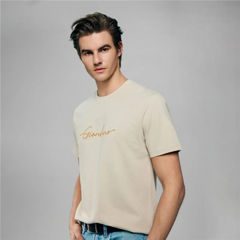 Men's Slim Fit Cotton Signature Print Tee