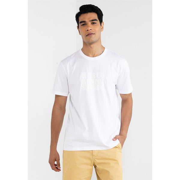 Cotton Jersey Crewneck Short Sleeve Slim Print Tees (WWS)