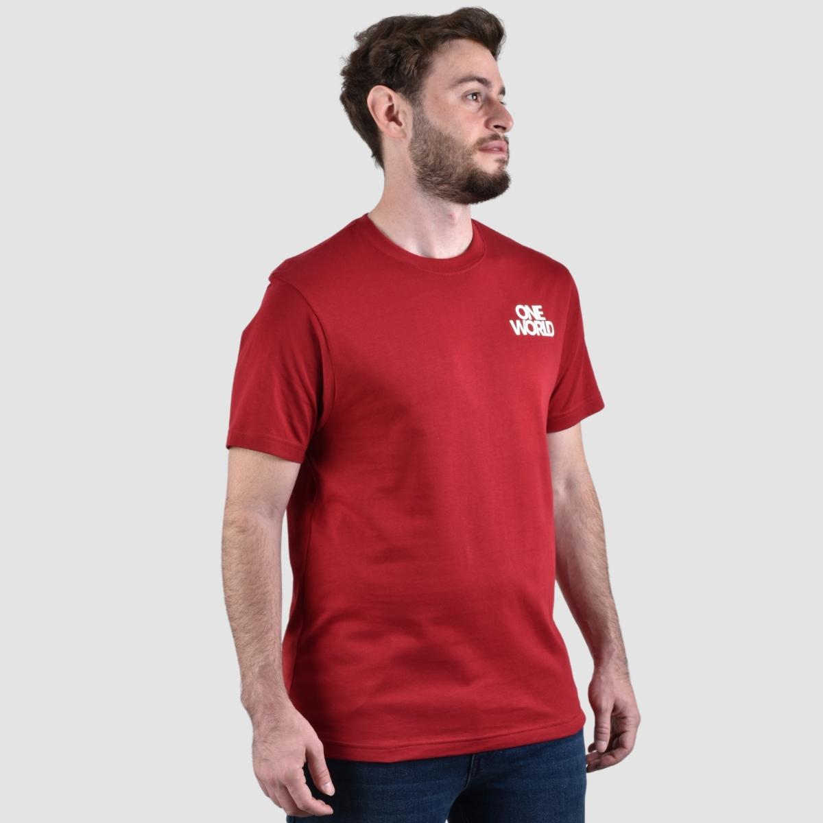 تيشيرت قطني مطبوع بأكمام قصيرة ورقبة دائرية وياقة دائرية