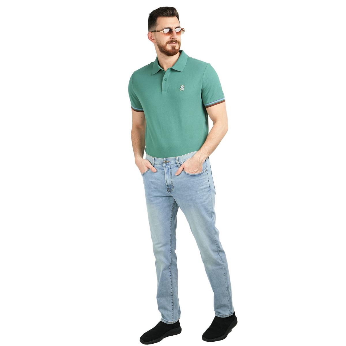 بنطلون جينز ضيق بقصة مدببة من القطن/السباندكس