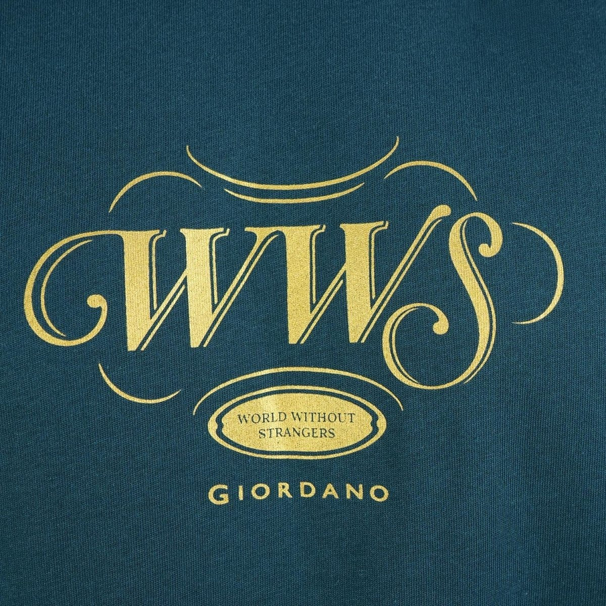 تيشيرت رجالي ضيق من القطن الجيرسيه برقبة دائرية مطبوع (WWS)