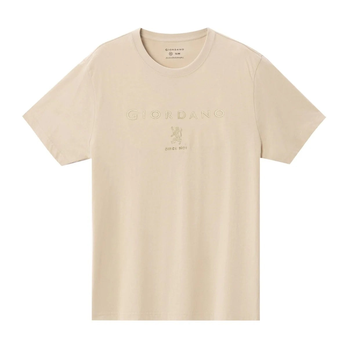Men's Slim Cotton Crew Neck Signature Print Tee