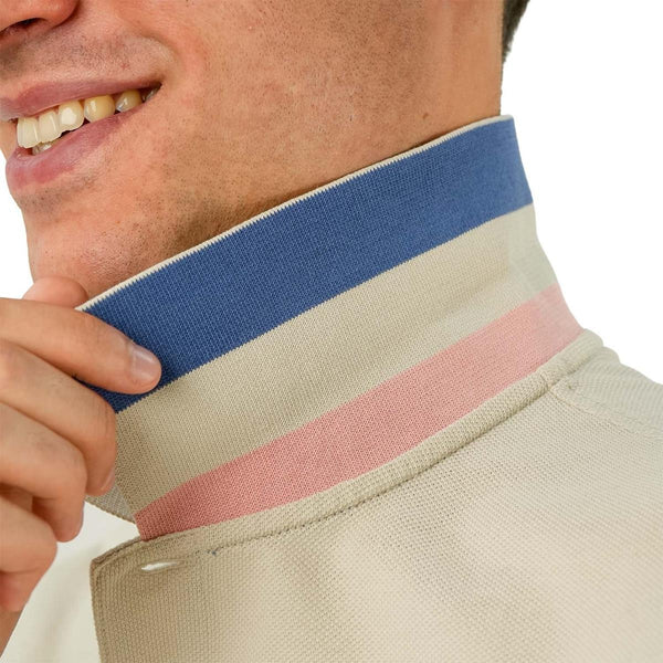 Cotton Pique Flat Knitted Collar Short Sleeve Slim Embroidery Solid Polo