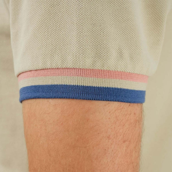 Cotton Pique Flat Knitted Collar Short Sleeve Slim Embroidery Solid Polo