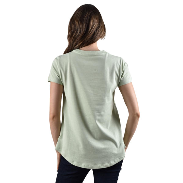 Women Cotton Jersey Crewneck Short Sleeve Regular Print Tees