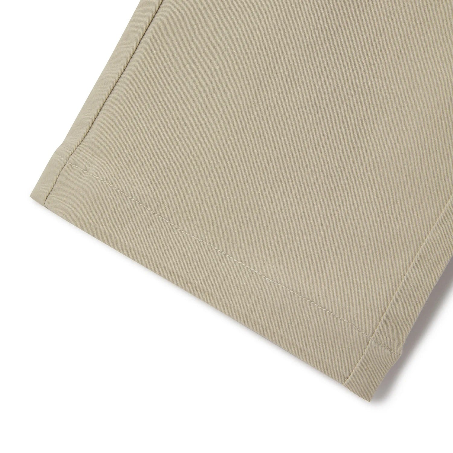 بنطال كاكي متوسط ​​الارتفاع بقصة عادية من قماش قطني/سباندكس تويل