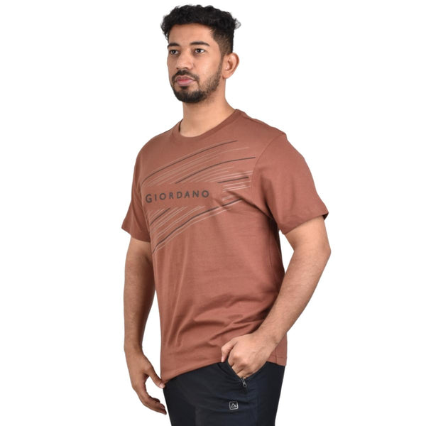 Cotton Jersey Crew Neck Short Sleeve Slim Print Tees  (Signature Tees)