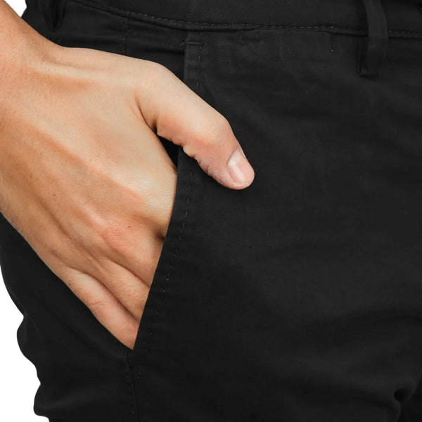 Cotton/Spandex Twill Low Rise Slim Khakis