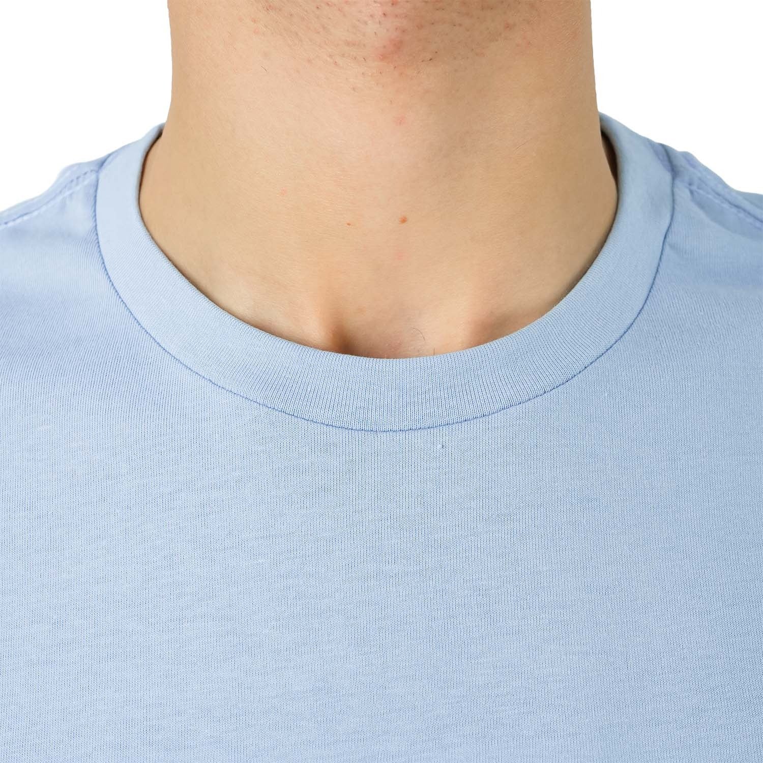 تيشيرت قطني جيرسي بأكمام قصيرة ورقبة دائرية وطبعة ضيقة (تيشيرت مميز)