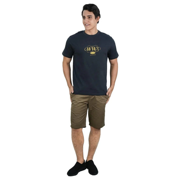 Men's Slim Fit Cotton Jersey Crew Neck Print Tee (WWS)