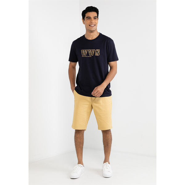 Cotton Jersey Crewneck Short Sleeve Slim Print Tees (WWS)