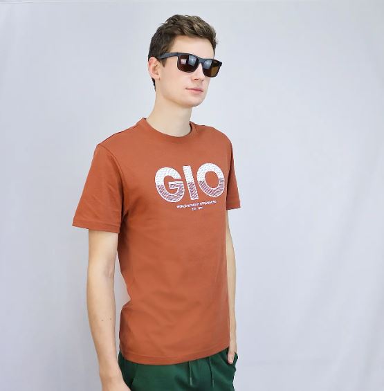 Cotton Jersey Crewneck Short Sleeve Slim Print Tees  (Signature Tees)