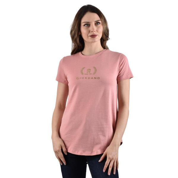 Women Cotton Jersey Crewneck Short Sleeve Regular Print Tees