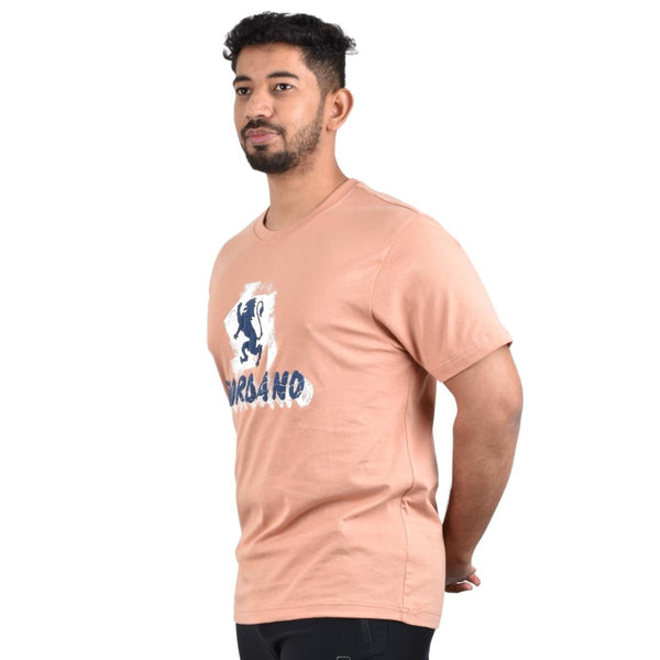 Cotton Jersey Crew Neck Short Sleeve Slim Print Tees  (Signature Tees)