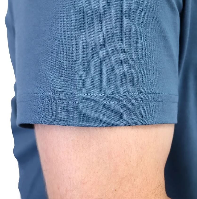 تيشيرت قطني مطبوع بأكمام قصيرة ورقبة دائرية وياقة دائرية