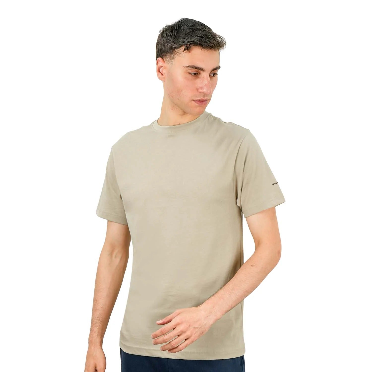 Cotton Jersey Crewneck Short Sleeve Slim Tee