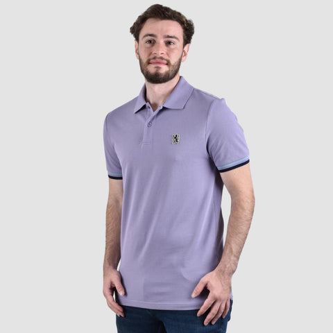 Cotton Pique Flat Knitted Collar Short Sleeve Embroidery Solid Polo (Performance Polo)