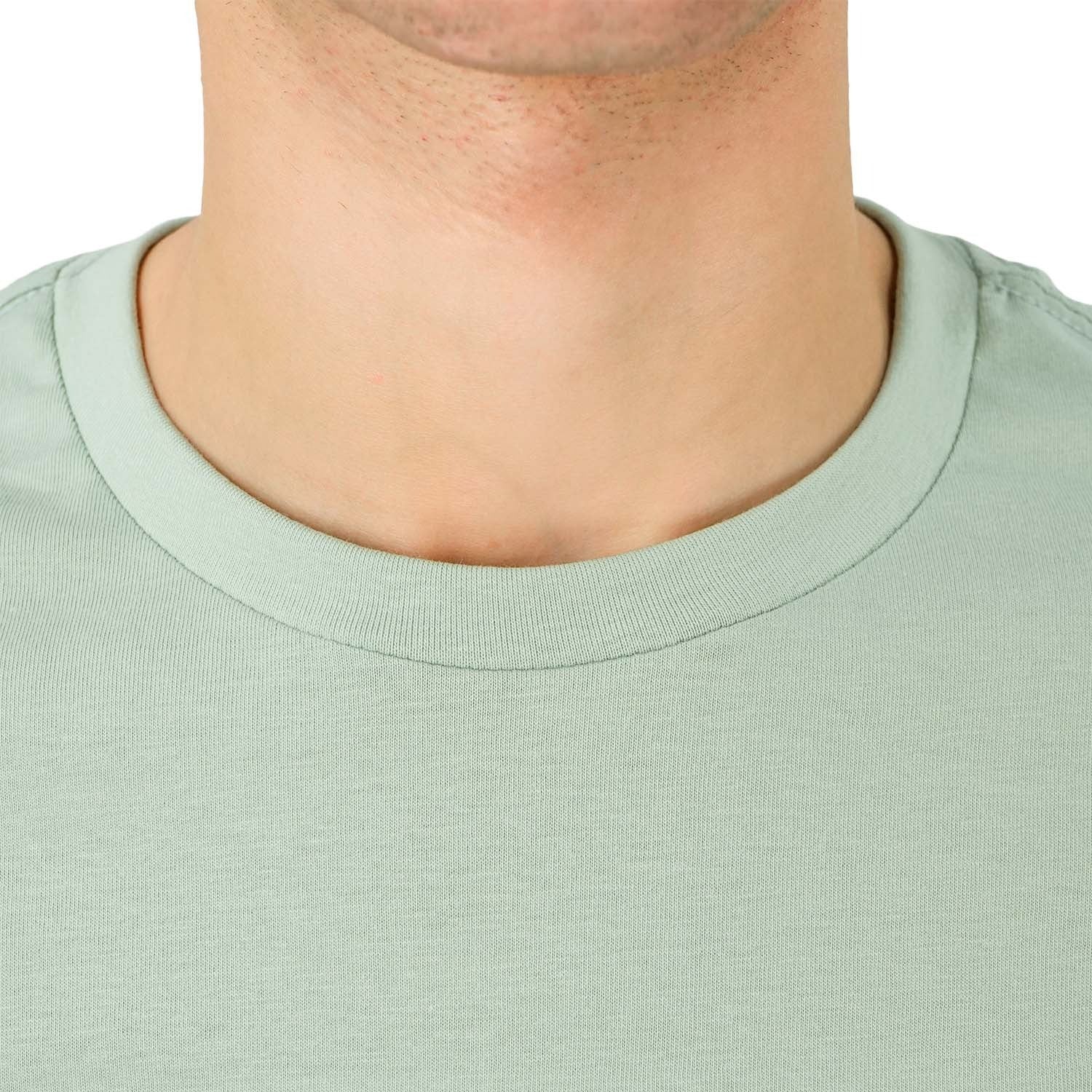 تيشيرت قطني جيرسي بأكمام قصيرة ورقبة دائرية وطبعة ضيقة (تيشيرت مميز)