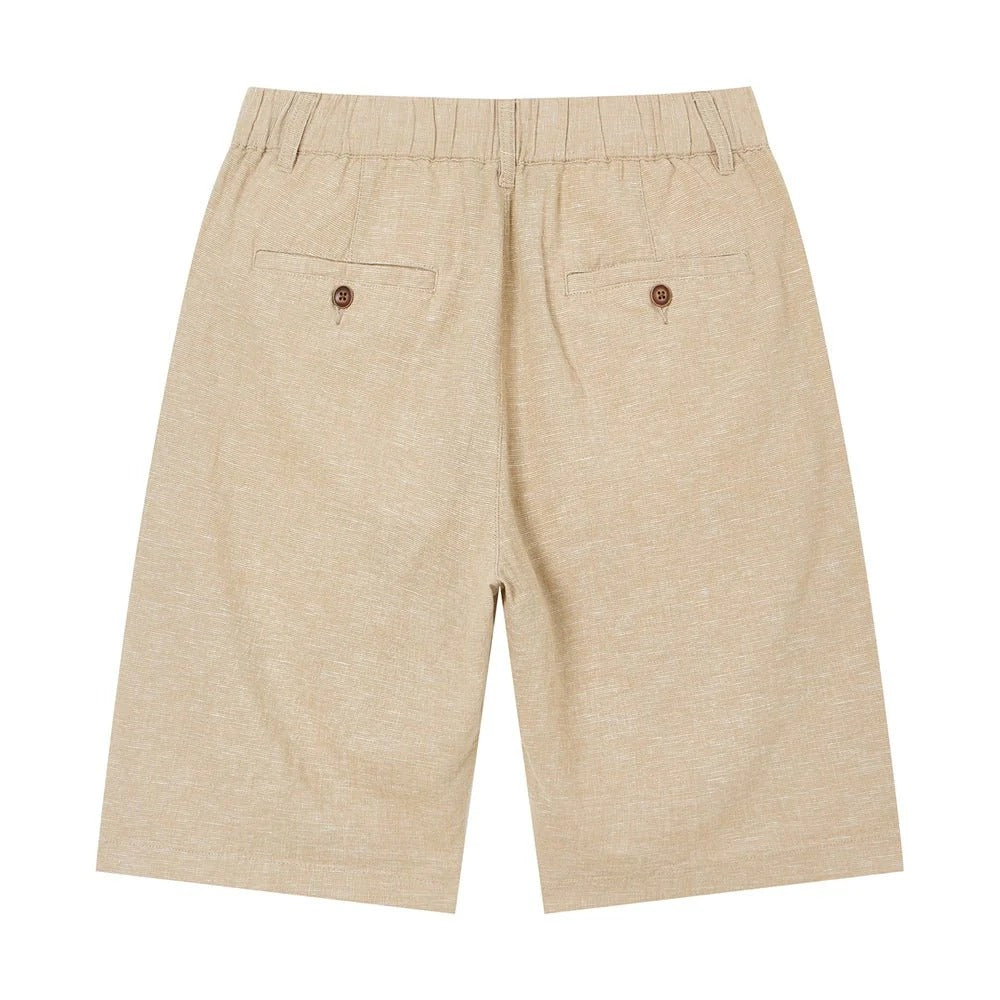 Men's Slim Linen Cotton Bermuda Shorts