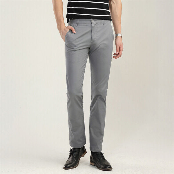 Stretchy low rise slim tapered pants