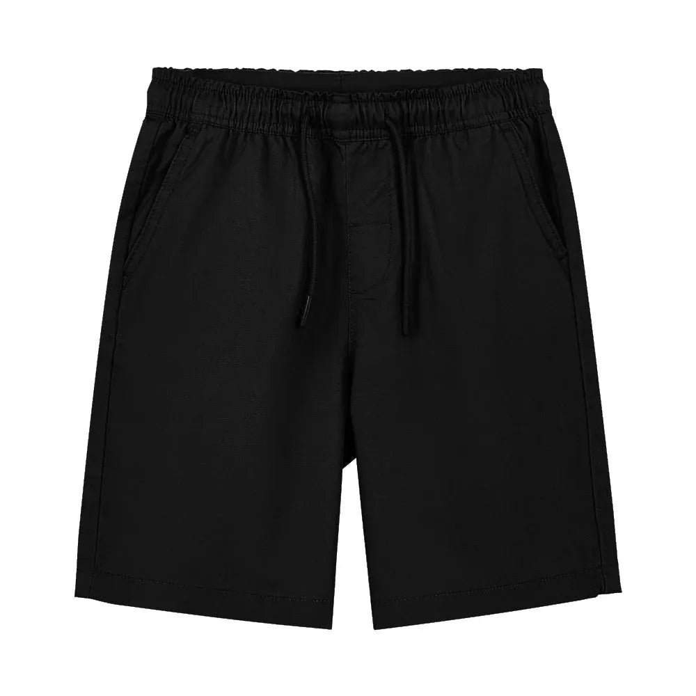 Kids Cotton Twill Tapered Elastic Waist Shorts
