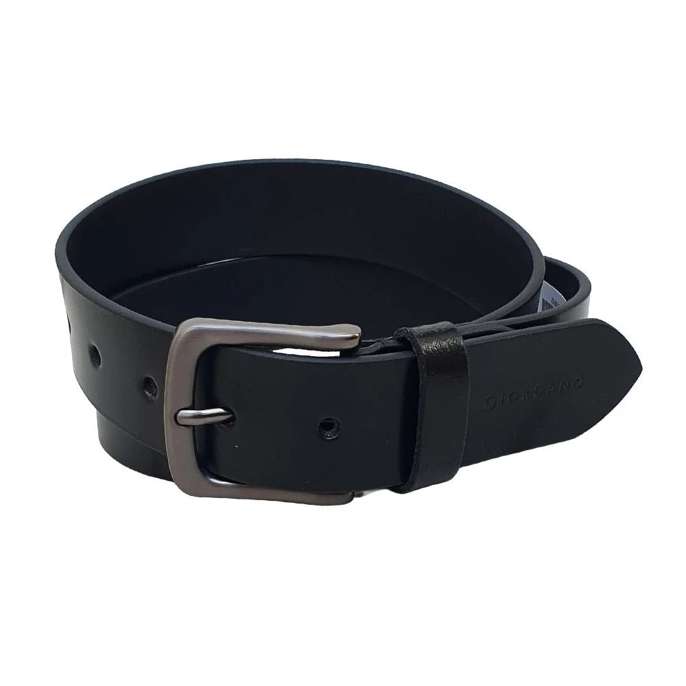 Men's Classic Leather Belt With Metal Buckle