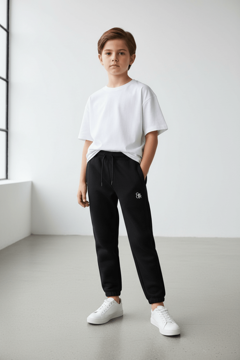 Kids Mid Rise Fleece Jogger With Elastic Waist