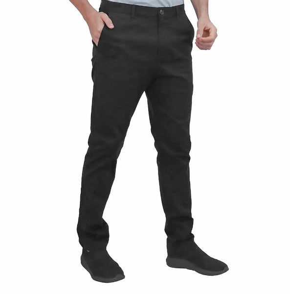 Cotton/Spandex Twill Mid Rise Regular Tapered Khakis