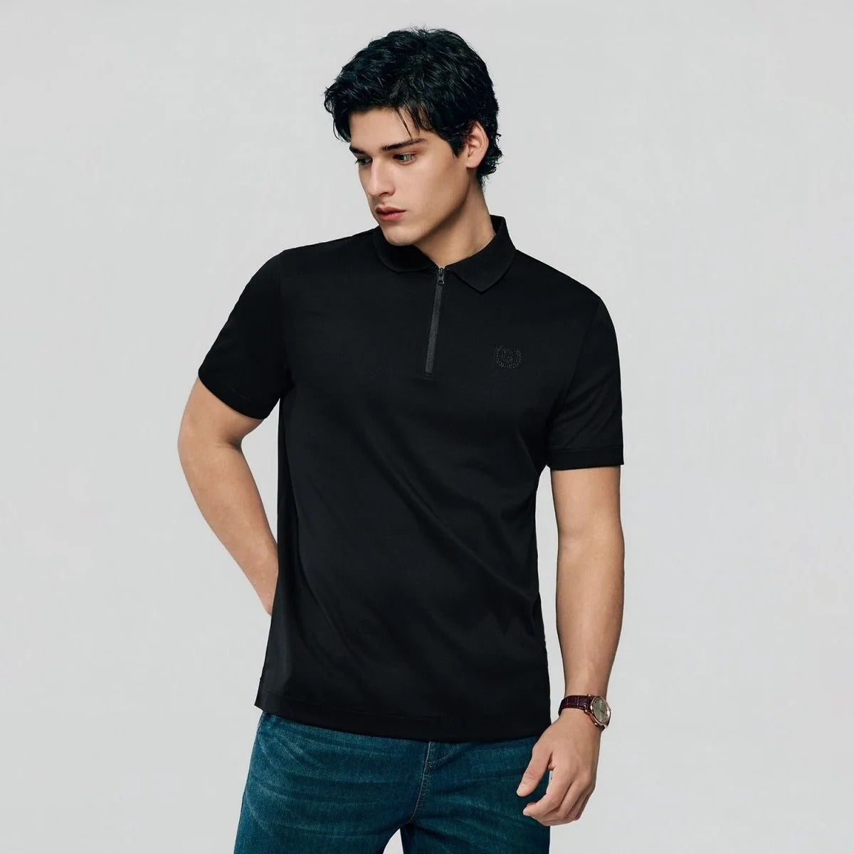 Men Regular Interlock Liquid Touch Polo (Feel the Difference)