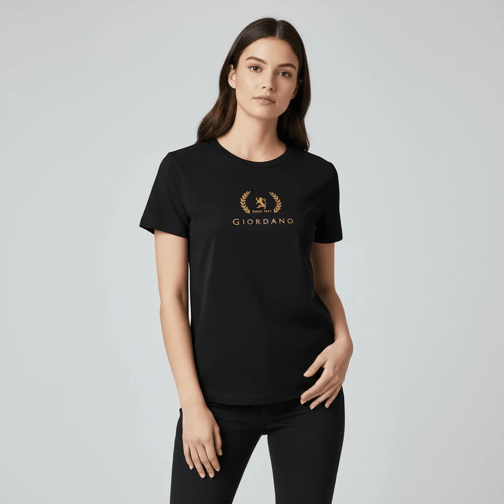 Women's Regular Fit Cotton Crew Neck Printed Tee