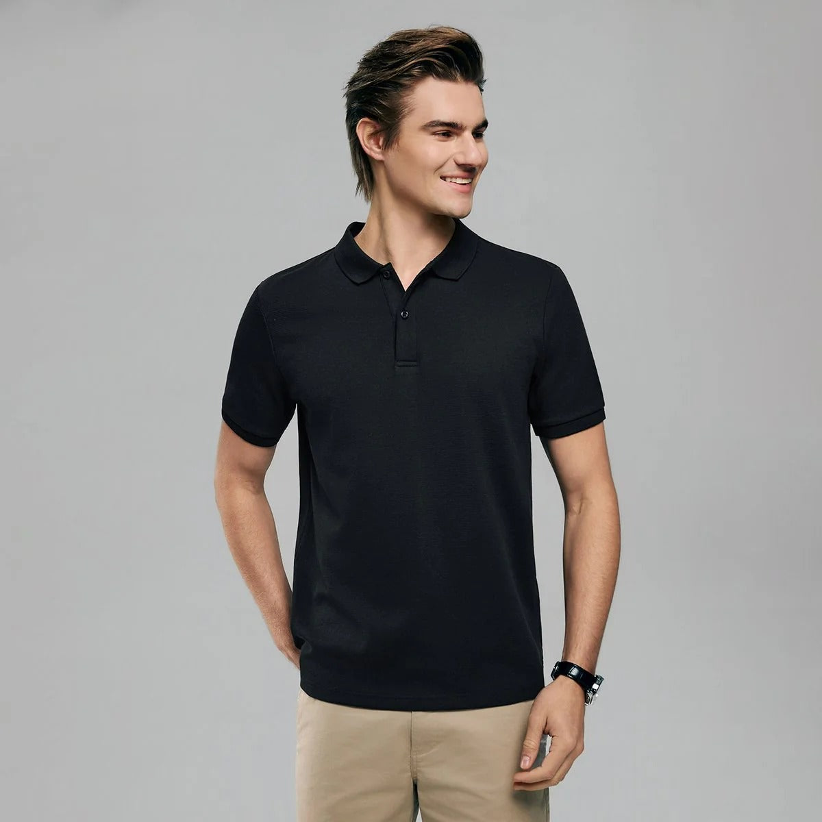 Men's Waffle Polo