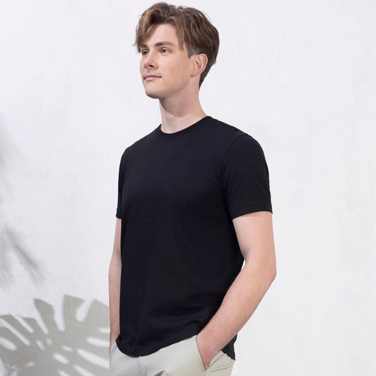 Cotton Jersey Crewneck Short Sleeve Slim Tee