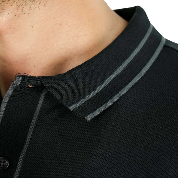 Cotton/Lycra Pique Flat Knitted Collar Short Sleeve Slim Embroidery Bold Polo