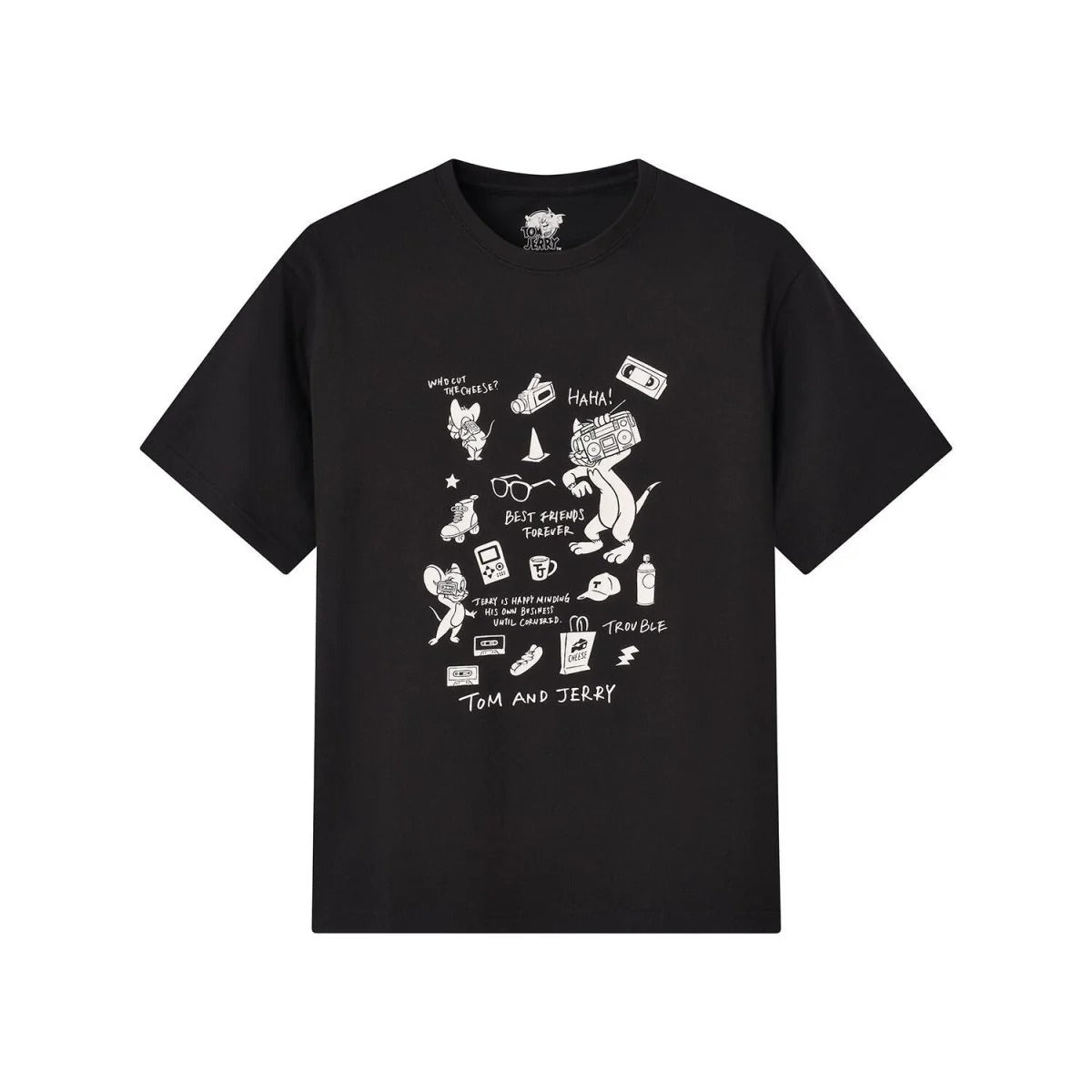 Men's Relaxed Fit Tom & Jerry Cotton Print Tee