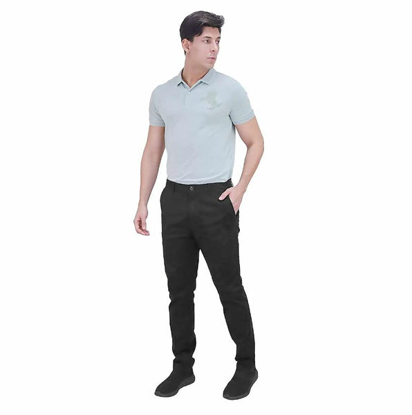 Cotton/Spandex Twill Mid Rise Regular Tapered Khakis