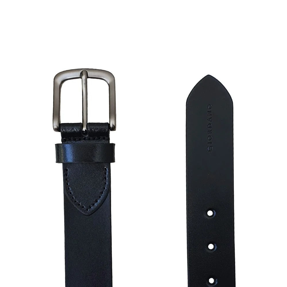 Men's Classic Leather Belt With Metal Buckle