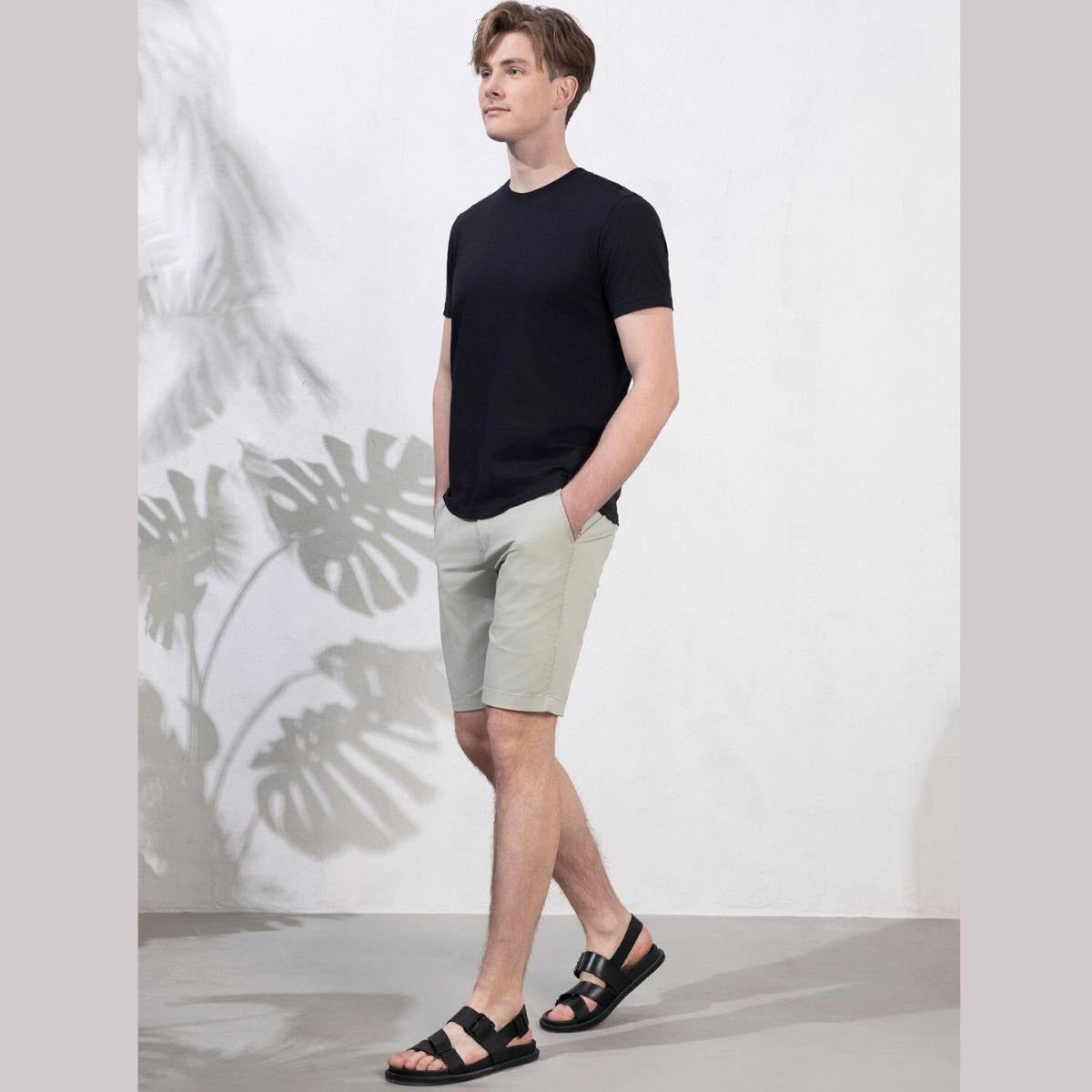 Cotton Jersey Crewneck Short Sleeve Slim Tee