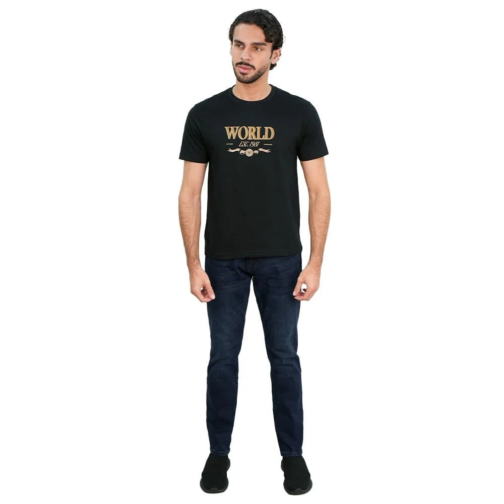 Men’s Slim Cotton Crew Neck WWS Graphic Print Tee