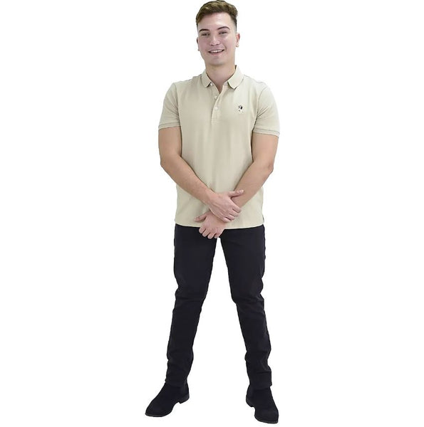 Cotton/Spandex Rise Regular Tapered Khakis (180 Elastic Waist band)