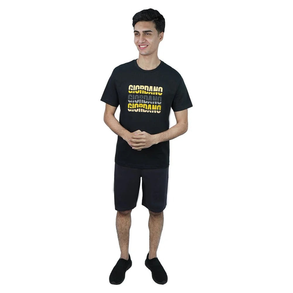 Men Slim Branding Logo Graphic Cotton Tee